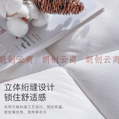 原素·棉初语A类新疆棉花床垫1.5米双人棉絮垫褥床褥垫软床垫150*200cm秀雅白