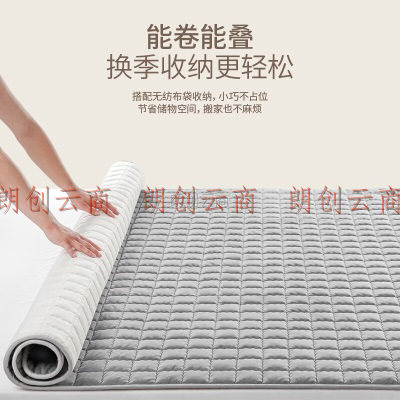 paratex 乳胶床褥子秋冬保暖软垫可折叠可水洗床垫抗菌薄垫 150*200cm