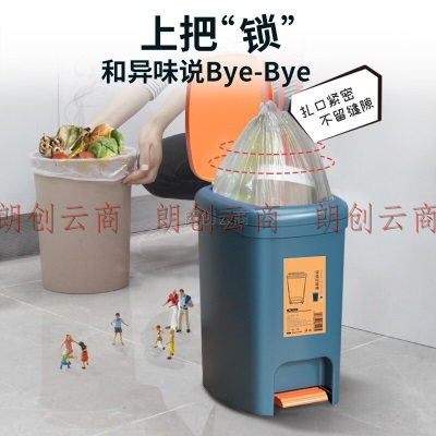 惠造加厚抽绳手提式垃圾袋45*50cm*120只家用厨房自动收口垃圾桶袋