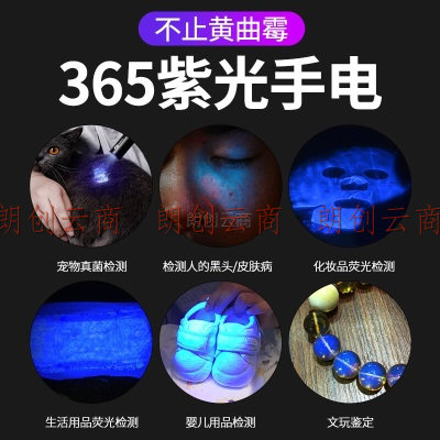 神鱼（SHENYU） 365nm紫光灯紫外线手电筒鉴定专用荧光验酒防伪伍德式猫藓灯