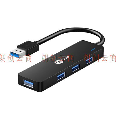 联想来酷 USB3.0分线器扩展坞高速4口HUB集线器笔记本电脑四合一多接口转换器转接头延长线LKP0601B