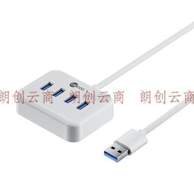 联想来酷 USB3.0分线器带供电高速4口USB集线器扩展坞笔记本电脑一拖四转换器延长线1.5米 LKP0617-1.5