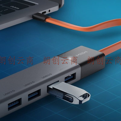 米物（MIIIW)Type-C多功能五合一/USB3.0*4分线器HDMI*1高速扩展坞/集线器Hub/接口转换器适用宿舍寝室