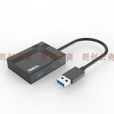 ThinkPad 联想USB3.0多功能扩展坞即插即用高速传输多接口集线器 笔记本电脑一拖四分线器 LA04 USB分线器