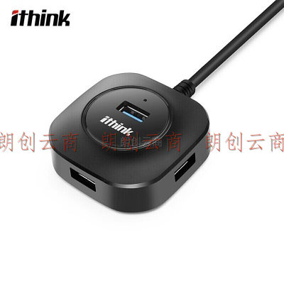 埃森客（Ithink）USB3.0分线器 4口HUB 多接口高速扩展转换器 笔记本台式电脑一拖四集线器 0.3米 HUB-030