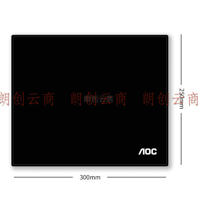 AOC 纯色系列 电竞游戏鼠标垫中小号 300*250*3mm加厚锁边办公键盘电脑书桌垫 黑色 M100/100