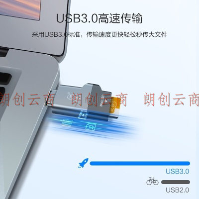 川宇USB-C3.0高速手机迷你读卡器TypeC接口安卓OTG支持TF/MicroSD行车记录仪相机存储内存卡