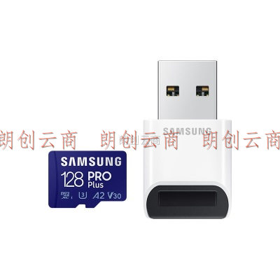 三星（SAMSUNG）128GB TF（MicroSD）存储卡PRO Plus读速160MB/s写速120MB/s高速内存卡原装读卡器套装