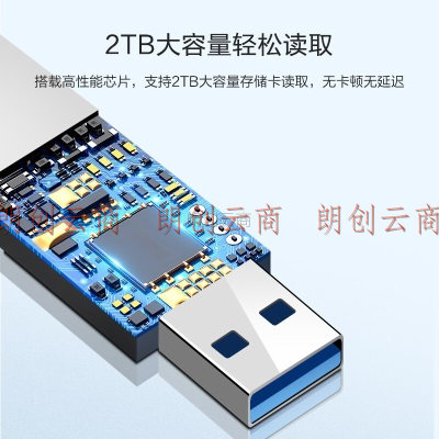 川宇USB-C3.0高速多功能合一手机读卡器Type-c接口安卓OTG支持SD单反相机TF行车记录仪手机存储内存卡