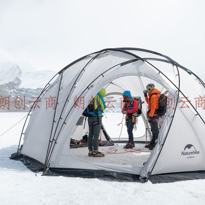 挪客（NatureHike）牧羊座圆顶帐篷 户外露营防雨防风多人大空间帐篷 月岩灰-L