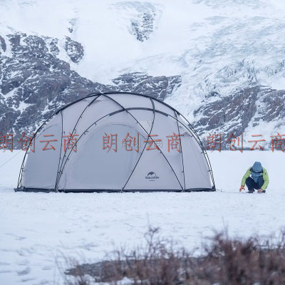 挪客（NatureHike）牧羊座圆顶帐篷 户外露营防雨防风多人大空间帐篷 月岩灰-M