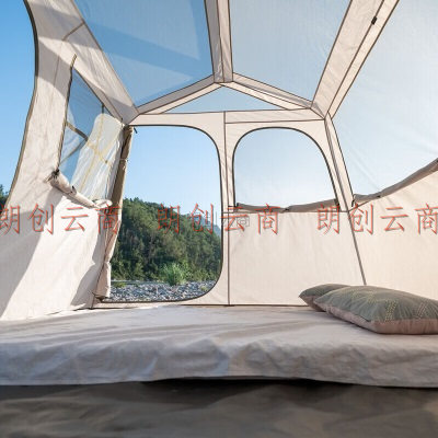 挪客（NatureHike）屋脊帐篷 户外露营3-4人野营便携折叠帐篷防雨防风 徒步绿