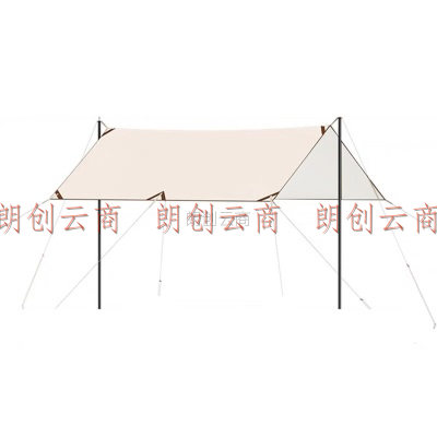 格术天幕帐篷户外 银胶防晒加厚牛津布防雨露营野餐遮阳棚 3*4m豪华款