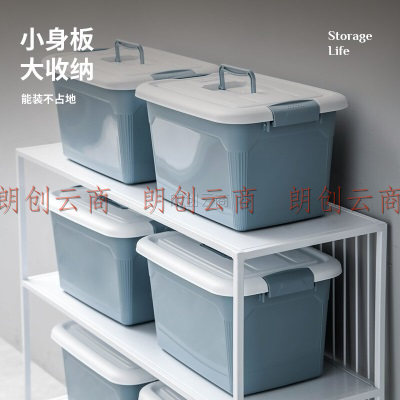 禧天龙多功能手提箱塑料工具收纳箱 便携盒箱 桌面杂物收纳盒 13升