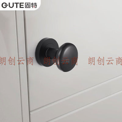 固特（GUTE） 隐形门锁单面锁暗锁室内卧室背景墙门隐藏门锁黑色(单面无钥匙)