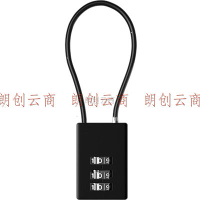 RESET小密码锁挂锁头盔钢缆锁行李箱包锁背包储物柜门锁 黑色 40cm 02U