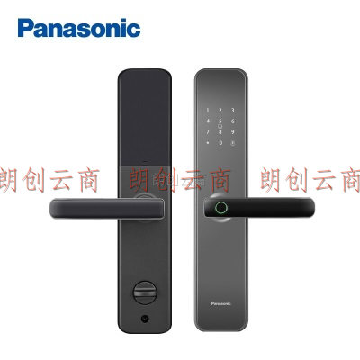 松下（Panasonic）指纹锁密码锁智能门锁电子锁家用防盗门锁执手式   EMW1102GH灰色