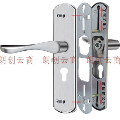 玥玛室内门锁卧室房门锁木门锁304不锈钢可调节孔距房间门锁旧门锁换新锁YM-KTS02(125B)
