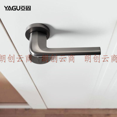 亚固（YAGU）门锁室内卧室木门锁现代房门锁简约分体锁左右开通用安静家用门锁 黑钢分体锁（安静锁体） 室内门锁