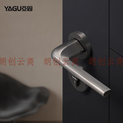 亚固（YAGU）门锁室内卧室木门锁现代房门锁简约分体锁左右开通用安静家用门锁 黑钢分体锁（安静锁体） 室内门锁