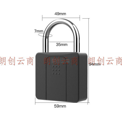 优点智能指纹挂锁大号指纹锁小锁户外防水指纹锁头密码锁带钥匙YD-K2