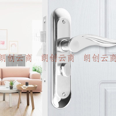 玥玛不锈钢室内门锁卧室房门锁双锁舌卫生间厨房木门锁具通用款