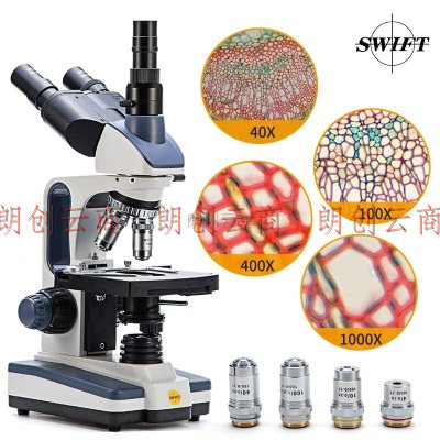 SwiftEdu SW350T显微镜 学生专业三目生物水产养殖宠物医院科学礼物螨虫