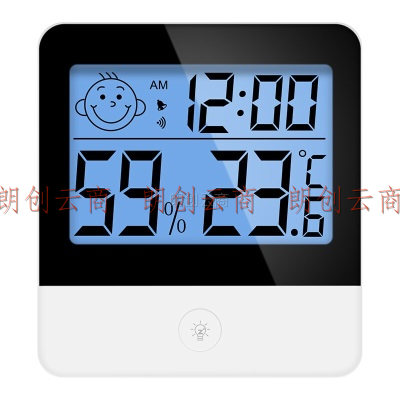 志高（Chigo）室内温度计家用闹钟婴儿房电子数显温湿度计温度表 ZG-8033S
