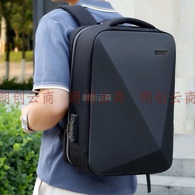 JRC笔记本电脑包背包商务双肩包男学生书包17.3英寸适用联想华硕戴尔