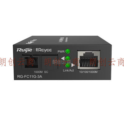 锐捷（Ruijie）RG-FC11G-3A/RG-FC11G-3B 千兆单模单纤光纤收发器3公里SC光口 3公里传输