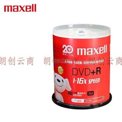 麦克赛尔（maxell）DVD+R光盘/刻录光盘 16速4.7G 空白光盘/刻录盘/光碟