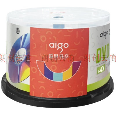 爱国者（aigo）DVD+RW 空白光盘/刻录盘 1-4速4.7GB 台产 桶装50片 可擦写