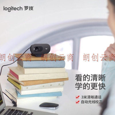 罗技（Logitech）C505e高清摄像头 家用摄像头 电脑摄像头 台式机摄像头 网课教学