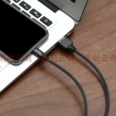 倍思 苹果数据线2A快充手机充电线USB转电源数据线 适用于iPhone13/12/11/X/8/5s/6s/7plus 1.2M 黑色