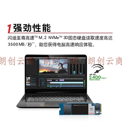 闪迪（SanDisk） SSD固态硬盘 M.2接口(NVMe协议)台式机笔记本 游戏高速版 500G升级款 读速高达3500MB/S