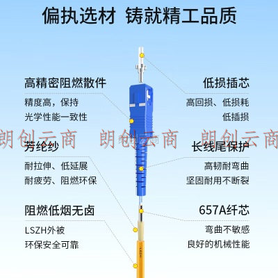 博扬（BOYANG）电信级光纤跳线SC-SC(UPC) 2米