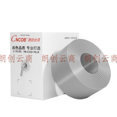 CNCOB超五类网线【工程级无氧纯铜线芯】 CAT5e非屏蔽家装室外防水