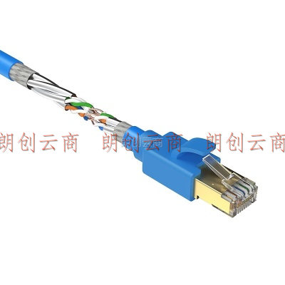 SANWA SUPPLY 高速CAT8八类网线 支持PoE直流供电 40G万兆以太网络 双屏蔽 T8 蓝色