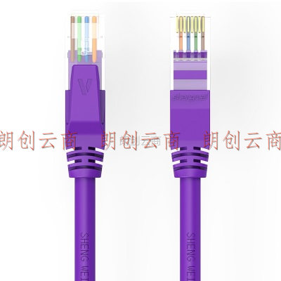 胜为（shengwei）LC-6100F 六类网线 纯铜千兆8芯双绞网络跳线 10米 紫色 高速成品网络连接线 千兆网线
