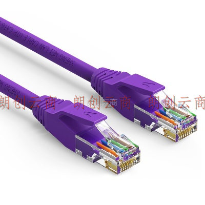 胜为（shengwei）LC-6100F 六类网线 纯铜千兆8芯双绞网络跳线 10米 紫色 高速成品网络连接线 千兆网线