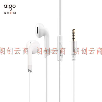 爱国者aigo A100有线耳机半入耳式 重低音耳机耳麦带麦线控大动圈