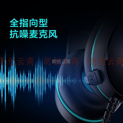 雷神（ThundeRobot）玄鸟有线头戴式游戏耳机H21 虚拟7.1 RGB幻彩灯效 电脑耳机带麦 电竞耳机