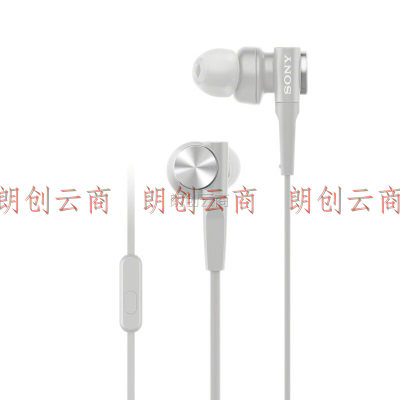 索尼（SONY） MDR-XB55AP 入耳式有线耳机重低音手机通话耳机耳麦线控通话 实物偏灰
