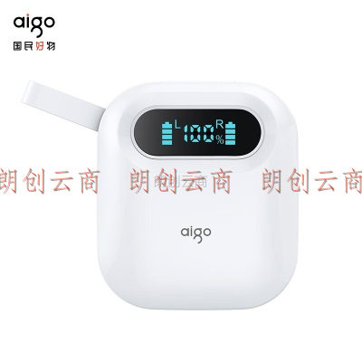 爱国者（aigo） T23真无线蓝牙耳机 半入耳式触控运动游戏跑步耳机 屏显电量 苹果华为小米oppo手机电脑通用