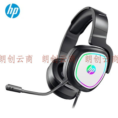 惠普（HP）H360G游戏耳机头戴式耳机电脑耳机耳麦有线降噪7.1立体声发光吃鸡网课学习办公【7.1声效】黑色