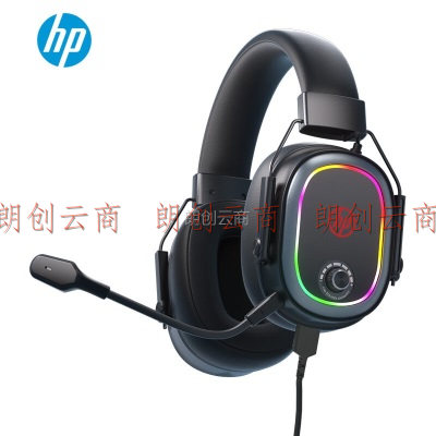 惠普（HP）H1G游戏耳机头戴式带麦克风7.1声效电竞电脑有线耳麦降噪台式笔记本立体声发光吃鸡网课学习办公
