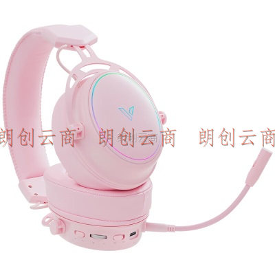 雷柏（Rapoo） VH800双模无线游戏耳机 2.4G/蓝牙双模式 炫彩RGB背光多平台兼容电脑电竞吃鸡头戴式耳机 粉色