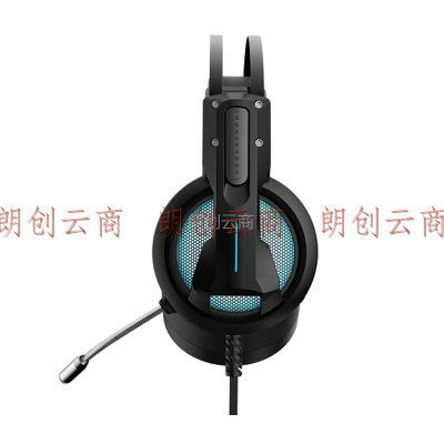 雷神（ThundeRobot） H31头戴式游戏耳机 7.1环绕音效 高灵敏降噪吃鸡耳机 炫彩灯效 黑色