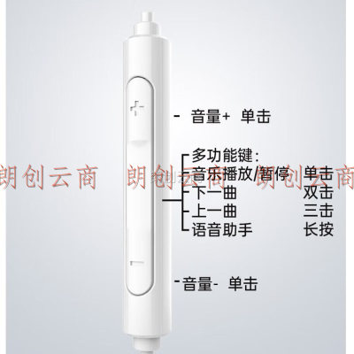 索爱（soaiy）E18半入耳式有线耳机3.5mm接口双动圈手机耳机 音乐耳机 电脑笔记本手机适用 白色