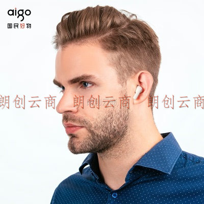 爱国者（aigo）真无线蓝牙耳机通话降噪 半入耳游戏运动跑步耳机 苹果华为小米安卓通用 A66(粉)